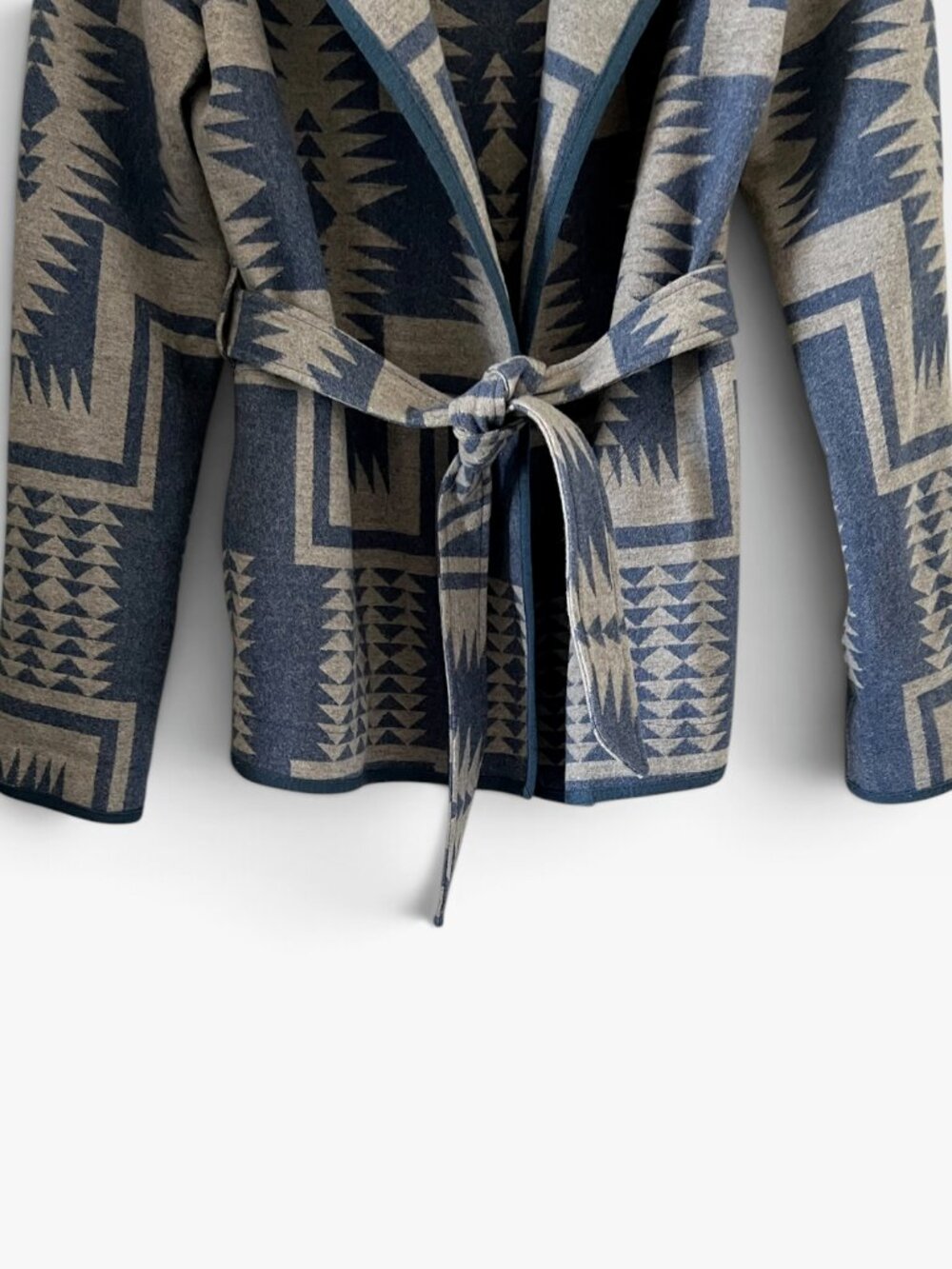 Pendleton Virgin Wool Aztec Jacket/Coat In Blue & Gray Size S - Picture 6 of 14
